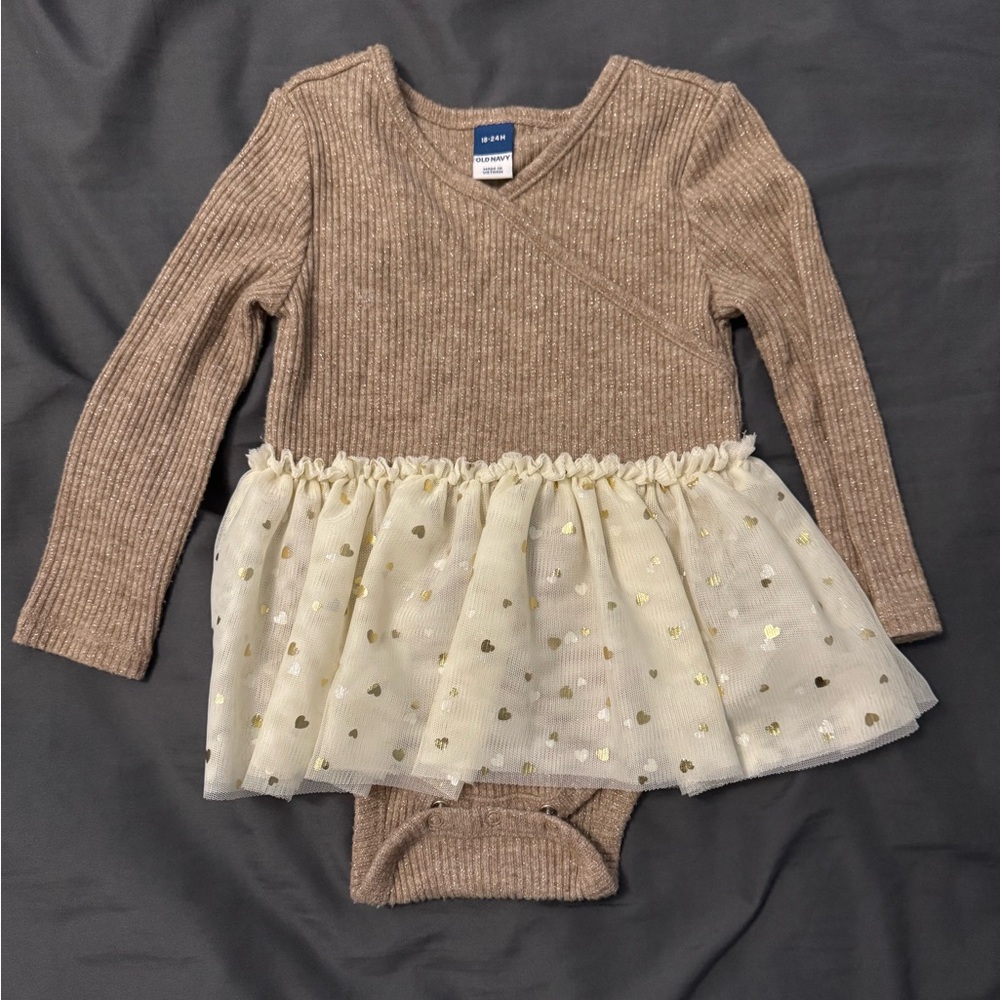 Old Navy Brown Ribbed Baby Bodysuit